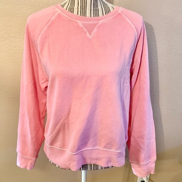 Sale! NWT Abound Sweatshirt S Pale Pink Cotton /Poly Long-Sleeved Crewneck Comfy - Picture 1 of 15